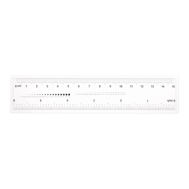 Unique Bargains Flexible Ruler 6 Inch 0.5mm Scale PET Plastic Film Straight Ruler