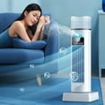 thumbnail image 5 of Mini Tower Fan, Breezamax Air Cooler Tower Fan, Portable Table Fan Bladeless Fan with LED Display and Brush, 6-Speed Quiet Desktop Fans, USB Powered, 5 of 6