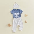 thumbnail image 5 of CAUYDY Baby Boy Photoshoot Outfits Newborn Boys Short Sleeve Romper Set Preemie Fall Winter Clothes Infant Bodysuit 0 3 6 9 Months 1T 2T Sizes 6-12 Months,Navy, 5 of 9