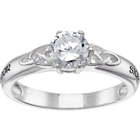 Personalized Cz Sterling Silver S Name Celtic Wedding Ring Personalized Cz Sterling Silver S Name Celtic Wedding Ring