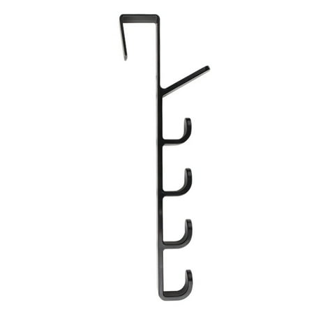 

Portable Metal Hook Rack 5 Single Hooks Home Garden Clothing Wardrobe Storage Hangers Black
