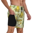 thumbnail image 2 of Rateoe Corn And Corn Oil Pattern Men’s Swim Shorts with Compression Liner – Double-Layered Quick-Dry Swimwear, Comfortable & Stretchy Beach Shorts-Medium, 2 of 6