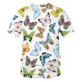 thumbnail image 1 of Mode Unisexe T-Shirts Graphiques Papillon Hommes Personnalité Décontractée T-Shirts Imprimés Amusants Tendance Col Rond Manches Courtes Hauts, 1 of 5