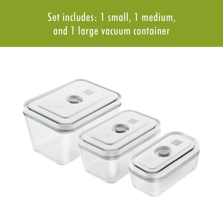 ZWILLING Fresh & Save Glass Vacuum Containers, Set of 3 + Reviews