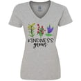 thumbnail image 3 of Inktastic Kindness Grows Wildflowers Women's V-Neck T-Shirt, 3 of 5