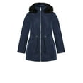 thumbnail image 3 of Evans Women's Plus Size Faux Fur Hooded Lightweight Zip Coat, 3 of 5
