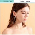 thumbnail image 3 of UBIUO Gold Geometric Drop Earrings, Rectangle Dangle Earrings for Women Girls Costume Jewelry Gold -, 3 of 4