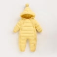 thumbnail image 3 of SYNPOS 0-12M Baby Flannel Lining Snowsuit Unisex Winter Warm Jumpsuit Double Zip Up Romper, 3 of 3