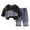 d4-0625-Blue, variant on Fall Outfit Baby Boy Photo Toddler Baby Boy Fall Winter Clothes Long Sleeve Patchwork Sweatshirt Ripped Holes Jeans Set