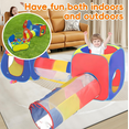 thumbnail image 6 of Play Tent and Tunnel ， 4 in 1 Play Tent Jungle Gym For Kids Play House Ball Pit 2 Tents & 2 Crawl Tunnels Indoor Outdoor Toy Tent Colorful Gift For Toddlers, 6 of 7
