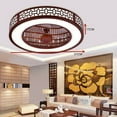 thumbnail image 2 of 22 Inch Semi Flush Mount Ceiling Fans with Lights & Remote Led Chandelier Fandeliers with Lights &Remote  Fandelier Flush Mount For Bedroom Living Room Kitchen Home, 2 of 16