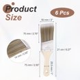 thumbnail image 2 of Uxcell 6pcs 2" Paint Brushes Angle Brush PET Synthetic Bristle with Wood Handle, Gray, 2 of 7