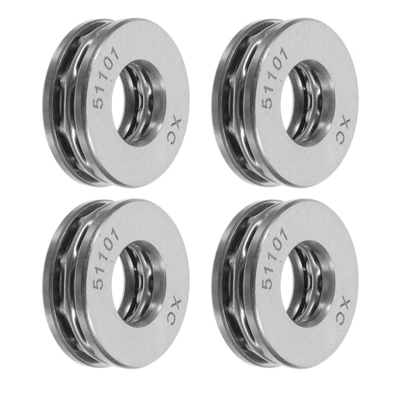 LEORX 4Pcs Easy Replacement Steel Thrust Ball Bearings for Industrial Machinery