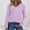 Purple, variant on SYMOID Womens Pink Long Sleeve V Neck Raglan Top - 95% Polyester 5% Spandex Stretch, Relaxed Fit Casual Everyday Layering Shirt, Budget-Friendly for Walmart Shoppers,Size L