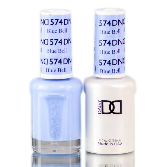 Daisy DND Blues & Greens Soak Off GEL POLISH DUO, All In One Gel Lacquer   Matching Nail Polish Color - Blue Bell (574)