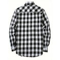 thumbnail image 6 of Fall Winter Men Shirt Coat - Plaid Print Long Sleeves Chest Pocket Turn-down Collar Single-breasted Loose Contrast Color Jacket, 6 of 8