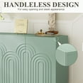 thumbnail image 3 of HLR 47" Modern Wood Accent Storage Cabinet with Relief Patterned 3 Doors Buffet Cabinet, Green, 3 of 9