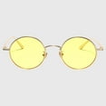 thumbnail image 2 of Women's Retro Round Metal Sunglasses - Gold Frame - Yellow Lens, 2 of 3
