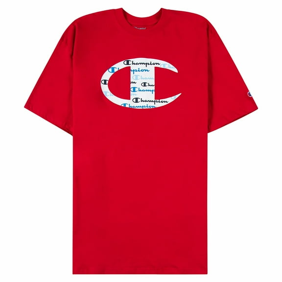 Champion Big and Tall Shirts for Men – Crewneck Big and Tall T Shirt Graphic Tee Red