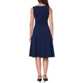 thumbnail image 3 of INSPIRE CHIC Vintage Work Dress for Women A-Line Square Neck Sleeveless Office Formal Evening Midi Dresses XL Dark Blue, 3 of 6