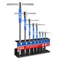 thumbnail image 1 of MTO Metric T-Handle Spinner Allen Key Wrench Set, 8-Piece 2-10mm, 3-Way Sliding Handle & Spinning Sleeve, CR-V Steel Hex Wrench with Storage Rack for Motorcycle, Car, DIY, 1 of 7