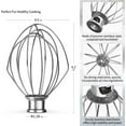 thumbnail image 2 of Whisk Attachment, K45WW Wire Whip Attachment for Tilt-Head Stand Mixer for KitchenAid Stainless Steel Egg Cream Stirrer, Flour Cake Balloon Whisk, 2 of 5