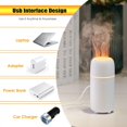 thumbnail image 3 of Car Diffuser Humidifier Aromatherapy USB Essential Oil Diffuser with 7 Color Flame Lights Cool Mist Car Humidifier Portable for Car Home Office Bedroom, 3 of 8