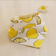 New Baby Bibs Triangle Cotton Bandana Bibs for Boys Girls Burp Cloth Baby Scarf Meal Collar Feeding Accessories Saliva Towel lemon