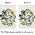 thumbnail image 6 of Home Sweet Home Garden Flag 12.5x18 Green Leaves Eucalyptus Leaf Floral Sunflower Vertical Double Sided Yard Flags Spring Summer Black White Buffalo Plaid Decorative for Farmhouse, 6 of 6
