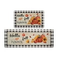 thumbnail image 2 of TOOPTY Thanksgiving Pumpkin Themed Kitchen Rug Set, Non-Slip Washable Floor Mats with Gobble Turkey Design for Laundry and Home Decor Protection, 2 of 6