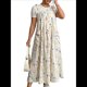 thumbnail image 3 of Vestido de Verano para Mujer, Talla Grande, Informal, Sin Mangas, con Tirantes Finos, para Playa Flores de Albaricoque 4XL, 3 of 7