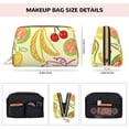thumbnail image 5 of Large Clutch Leather Makeup Bag, Cartoon Fruit Graffiti Travel Toiletries Bag, Ladies Cosmetic Storage Bag, 5 of 8
