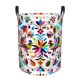 thumbnail image 1 of Fotbe Mexican Bright Style Cesto de Ropa con Asas, Cesto Impermeable de Gran Capacidad, Bolsa de Lavado para Dormitorio, Cesto de Ropa con Ruedas y Asas-Small, 1 of 6