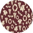 thumbnail image 1 of Ahgly Company Indoor Round Patterned Burgundy Red Area Rugs, 8' Round, 1 of 6