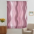 thumbnail image 3 of Pink Ombre Sheer Curtains 45 Inches Long, Abstract Art Moire Ocean Waves Light Filering Curtains, Breathable Simi Curtain Privacy Drapes for Kitchen Bathroom Lightweight Small Window Treatment, 3 of 9