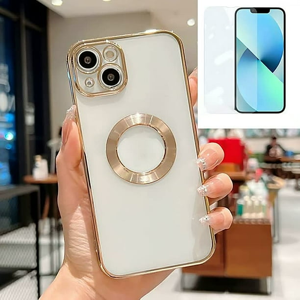 Byte Legend Luxury Square Plating Clear Case For Iphone 13 12 11 Pro Max X Xr Xs Plus Logo Hole Hollow Soft Silicone Glass Camera Cover Walmart Com