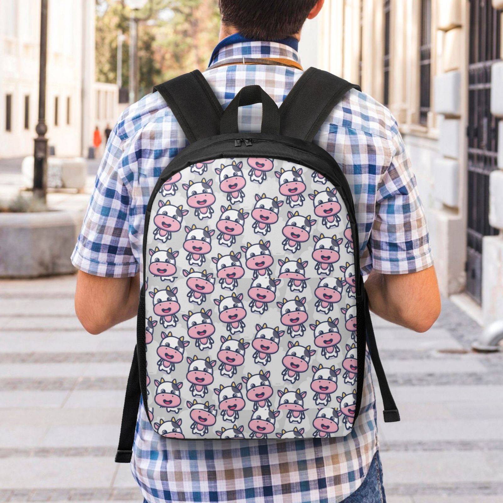 Xecao Baby Cow print Travel Backpack, Large Computer Backpack for Men Women, College School Rucksack Book Bag