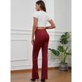 thumbnail image 5 of Sexy Dance Womens Stretchy Dresses Pants Casual Work Slacks Business Button Front Workwear Straight Leg Bootcut Yoga Trousers, 5 of 11