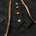 thumbnail image 5 of ZHOGXU Mens Vintage Overcoat Top With Pockets Long Sleeve Lapel Solid Color Buttons Slim Fit Retro Style Coat For Stage Performance And Party,Black,L, 5 of 5