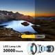 thumbnail image 3 of YT200 Mini Proyector LED Reproductor Multimedia DoméStico Audio Proyectores PortáTiles VíDeo USB ProyeccióN con Cable Misma Pantalla Espejo, 3 of 5