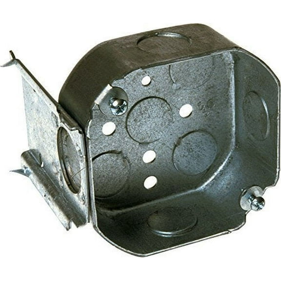 Raco 4 in. Octagon Steel Junction Box Gray