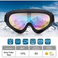 thumbnail image 3 of Gafas de esquí Unisex a prueba de viento Protección UV Gafas para motos de nieve Feliz Sencillez, 3 of 5