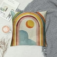 thumbnail image 2 of COMIO Boho Abstract Rainbow Line Sun Moon Decorative Throw Pillow Covers, Bohemian Sunset Sunrise Landscape Nature Home Decorations, Minimalist Modern Art Aesthetic Cushion Case Decors, 2 of 5