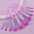 thumbnail image 2 of Makeup Brush Set, 10PCS Crystal Makeup Brushes Premium Synthetic Foundation Powder Concealer Eye Shadow Blush Makeup Brushes Set, Professional Make Up Brush Kit for Girls Ladies, 2 of 7