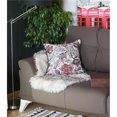 thumbnail image 1 of HomeRoots 399346 Rouge & Gris Fleurs Vignes Décoratif Throw Oreiller&44; Multi Couleur, 1 of 1