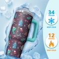 thumbnail image 4 of 30oz Holiday Tumbler with Lid and Straw, Red Christmas Ornaments Stainless Steel Insulated Cup Gifts for Women Men, 4 of 5