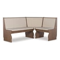 thumbnail image 7 of HomeStock Antique Natural Nook 60 x 16.5 x 20.75 IN - Traditional Style Corner Unit with Raised Grain Natural Wood Finish and Custom Upholstered Seats, 400 lbs Seating Limit, 7 of 7