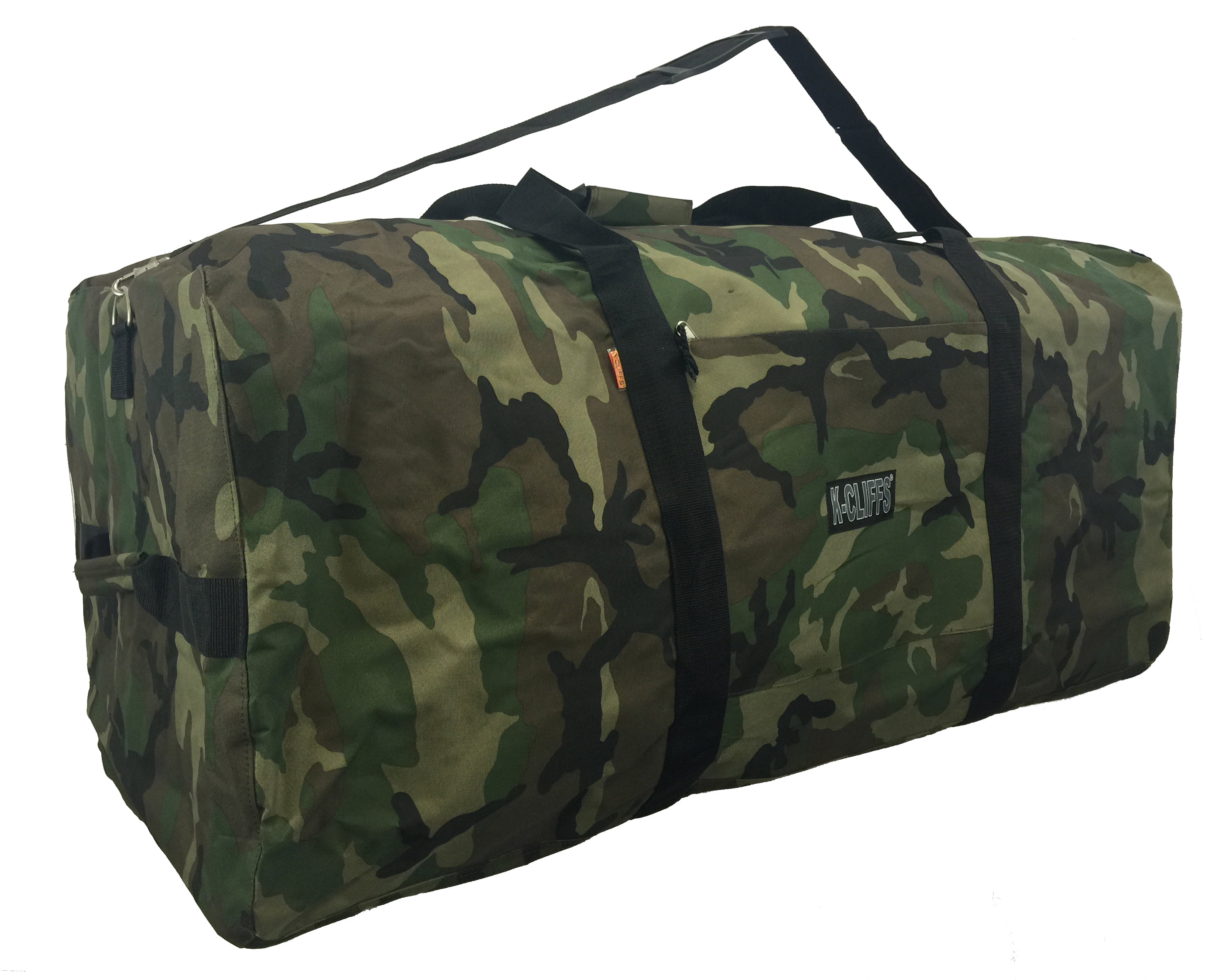 K-Cliffs Heavy Duty Large Square Military Cargo Duffel Jumbo Army Gear Bag Big Equipment Bag Camouflage Sport Duffel 42in Oversized Travel Bag Huge Rack Bag Camo