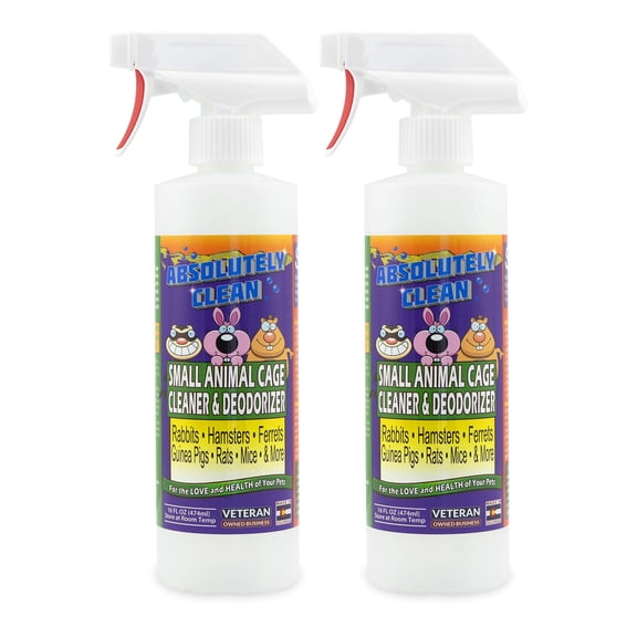 Amazing Small Animal Cage Cleaner - Just Spray/Wipe - Easily Removes Messes & Odors - Hamsters, Mice, Rats, Guinea Pigs, Ferrets - USA Made