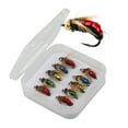 thumbnail image 4 of 10 Uds cebos de pesca con mosca señuelos de pesca con ganchos de acero inoxidable cebos artificiales al aire libre para viajar pesca lubina, 4 of 9
